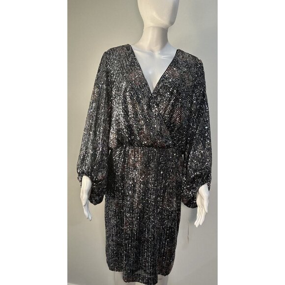 R&M Richards Sparkly Drape Back Dress Red Carpet Worthy! New Year & X-mass Party - Picture 8 of 16